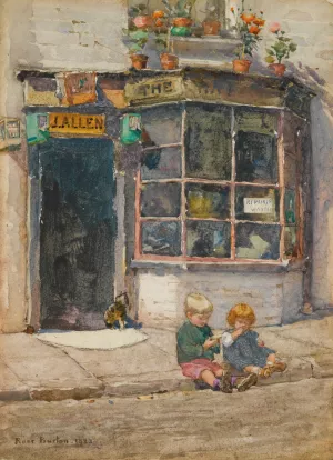 Cobbler's Shop In Lancelot Place, Knightsbridge by Rose Barton Oil Painting