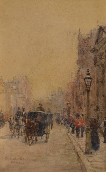 St James's Street, London  by Rose Barton - Hand-Painted Oil Painting Reproduction