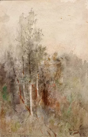 A Tree Study by Ross Sterling Turner Oil Painting