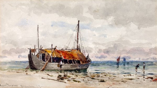 Main Product Photo of The Mussel Gatherers  Painting by Ross Sterling Turner