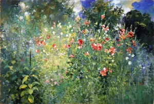 A Garden in a Sea of Flowers Oil painting by Ross Turner