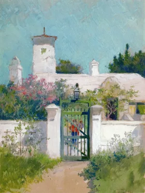 The Green Gate, Bermuda by Ross Turner Oil Painting
