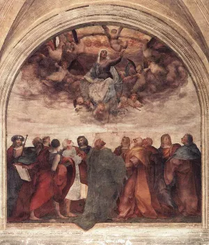 Assumption of the Virgin by Rosso Fiorentino Oil Painting