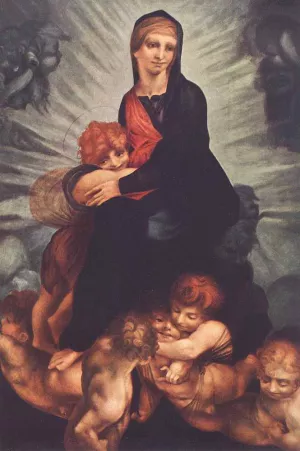 Madonna and Child with Putti painting by Rosso Fiorentino