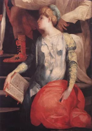 Marriage of the Virgin Detail by Rosso Fiorentino Oil Painting