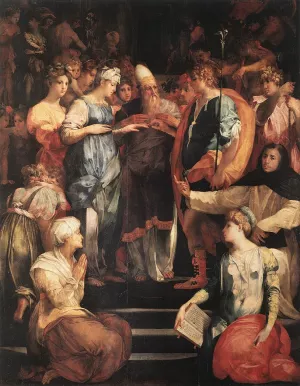 Marriage of the Virgin by Rosso Fiorentino Oil Painting