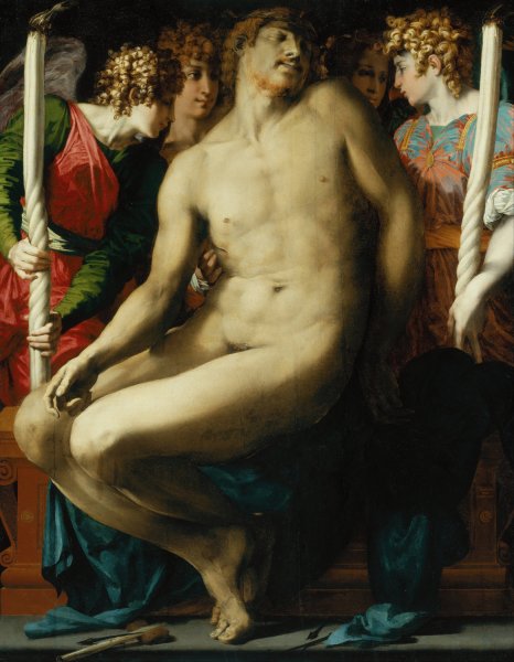 Main Product Photo of The Dead Christ with Angels  Painting by Rosso Fiorentino