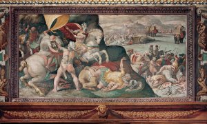 Battle of Zama by Roviale Spagnolo Oil Painting