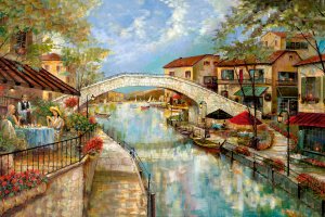 A Day to Reminisce by Ruane Manning Oil Painting
