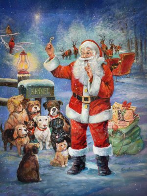 A Home For Christmas by Ruane Manning Oil Painting