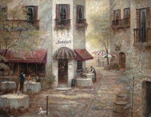Angelo's by Ruane Manning Oil Painting