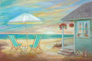 Beach Cottage Oil Painting by Ruane Manning - Bestsellers