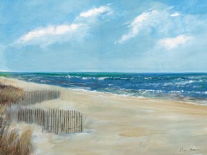 Beach Fences by Ruane Manning Oil Painting