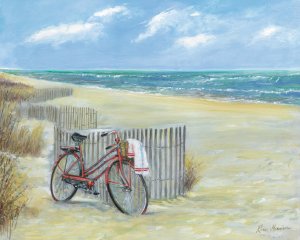 Bike to the Beach by Ruane Manning Oil Painting