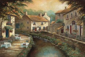 Bill's Pub by Ruane Manning Oil Painting