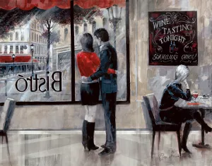 Bistro Romance by Ruane Manning Oil Painting