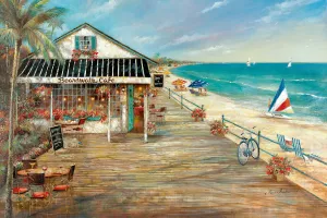 Boardwalk Café by Ruane Manning Oil Painting