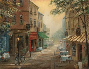 Bogey's Pub by Ruane Manning Oil Painting