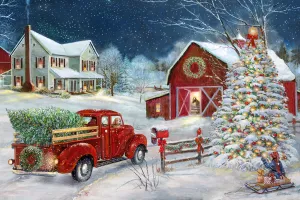 Christmas Gathering Oil Painting by Ruane Manning - Bestsellers