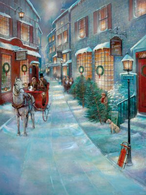 Christmas Memories by Ruane Manning Oil Painting