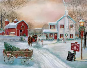 Christmas Tree Farm by Ruane Manning Oil Painting