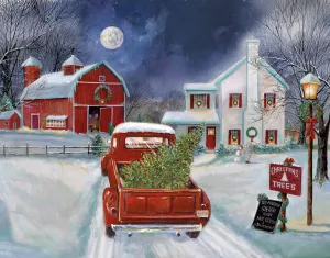 Christmas Tree Farm Oil Painting by Ruane Manning - Bestsellers