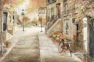 City Bed and Breakfast by Ruane Manning Oil Painting