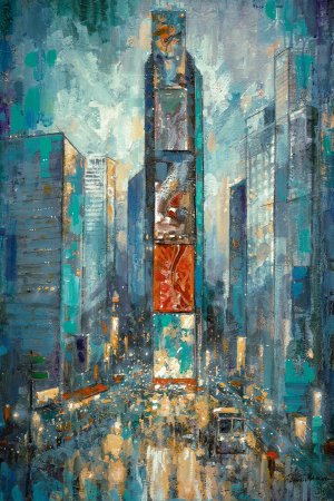 City of Lights by Ruane Manning Oil Painting