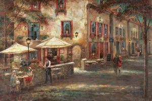 Courtyard Café by Ruane Manning Oil Painting