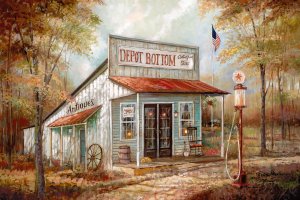 Depot Bottom by Ruane Manning Oil Painting