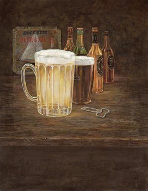 Dockside Beer by Ruane Manning Oil Painting