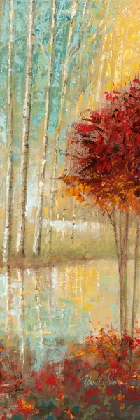 Emerald Pond Revisited II by Ruane Manning Oil Painting