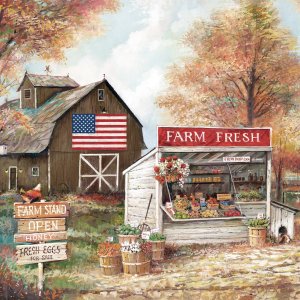 Farm Stand by Ruane Manning Oil Painting