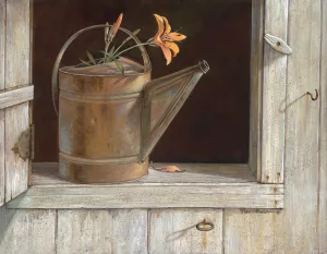 Favorite Watering Can by Ruane Manning Oil Painting
