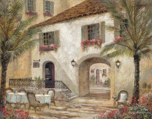 Gentle Palms & Wine by Ruane Manning Oil Painting