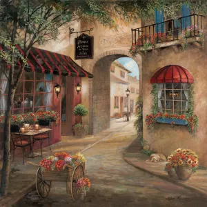 Gino's Pizzeria by Ruane Manning Oil Painting