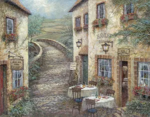 Hamlet Square Oil Painting by Ruane Manning - Bestsellers