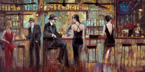 Happy Hour by Ruane Manning Oil Painting