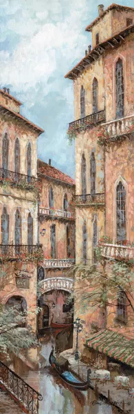 Holiday in Venice II by Ruane Manning Oil Painting