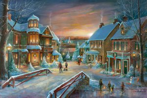 Home For The Holidays by Ruane Manning Oil Painting