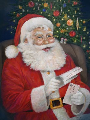 Letter to Santa by Ruane Manning Oil Painting