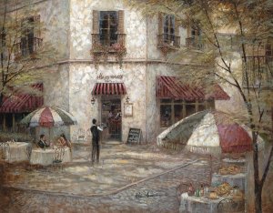 Maggiano's by Ruane Manning Oil Painting