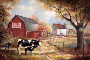 Memories on the Farm by Ruane Manning Oil Painting