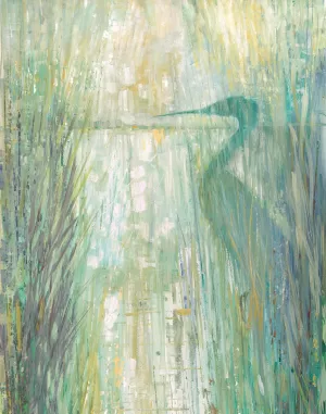 Morning Egret II by Ruane Manning Oil Painting