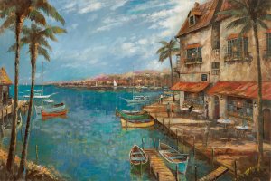 My Favorite Pub by Ruane Manning Oil Painting