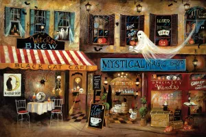 Mystical Magic Shop by Ruane Manning Oil Painting