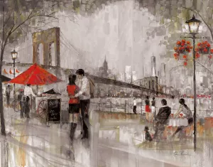 New York Romance by Ruane Manning Oil Painting