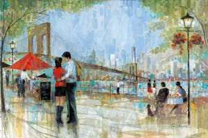 New York Romance by Ruane Manning Oil Painting