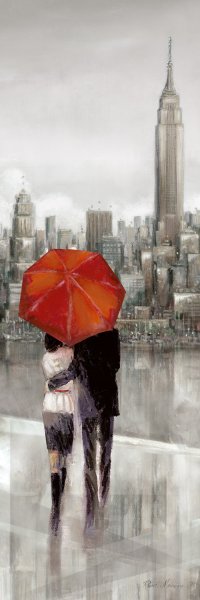 New York Stroll by Ruane Manning Oil Painting