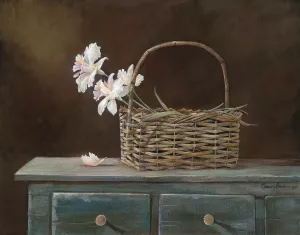 Orchid Basket by Ruane Manning Oil Painting